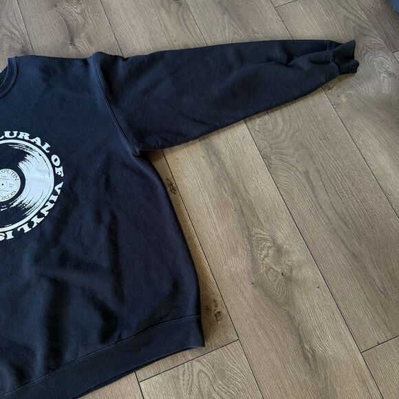 VTG Rasputin Records Sweater Size *XL The Plural Of Vinyl Is Vinyl - Picture 7 of 12
